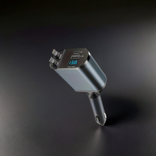 4-In-1 Retractable Car Charger